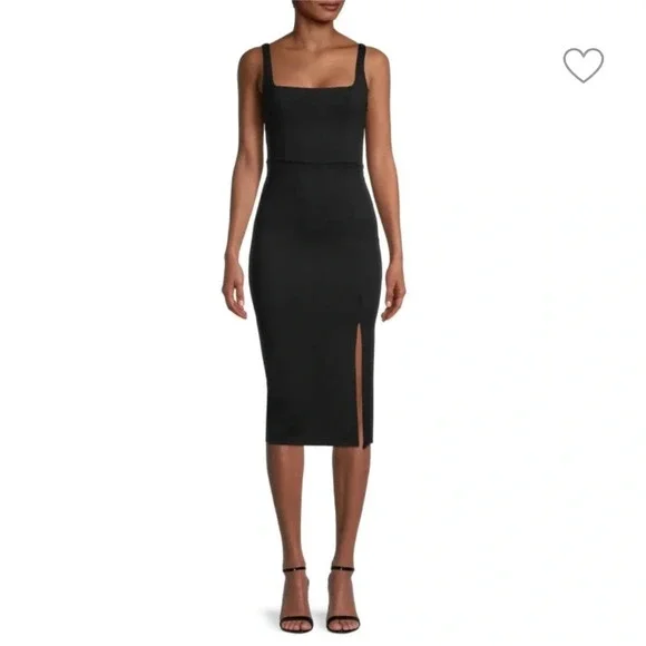 SOCIALITE Black Bodycon Midi Dress - Picture 1 of 6